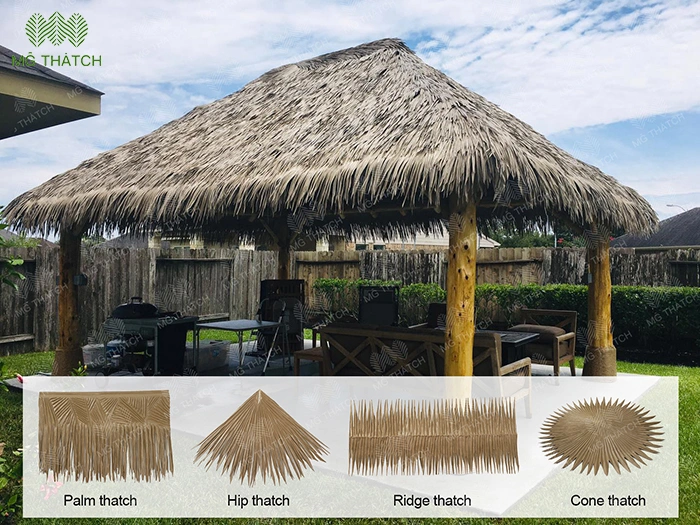 Faux Plastic Thatch Roofing Artificial Synthetic Water Retard