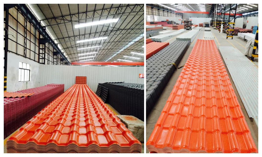 4 Layers Corrugated Synthetic Resin ASA PVC Spanish Plastic Roof Tiles Panels