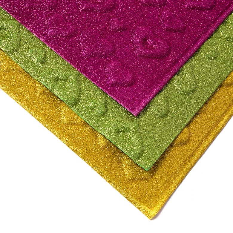 Wholesale Decorative Shining Multi Color Customized EVA Foam Glitter Sheet