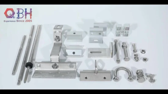 Qbh Maßgeschneiderte Clean Energy Extrusion aus Edelstahl/Aluminiumlegierung, PV-Photovoltaik-Energiesystem-Halterung, Rack-Ständer, Solarpanel-Mittelklemme